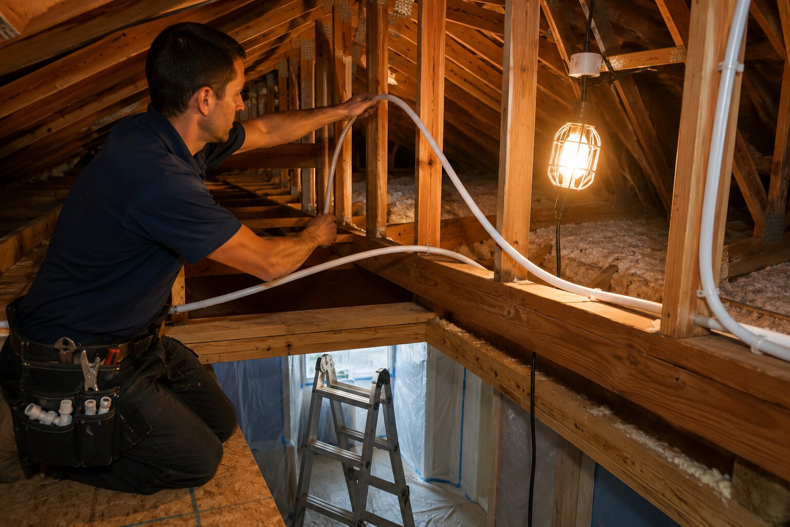PEX repipe project underway in an Orlando home
