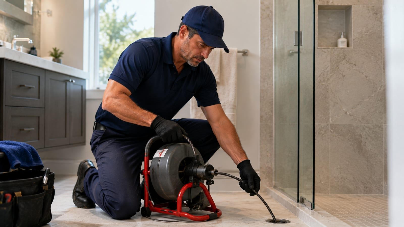 Sewage backing up into a shower or tub emergency