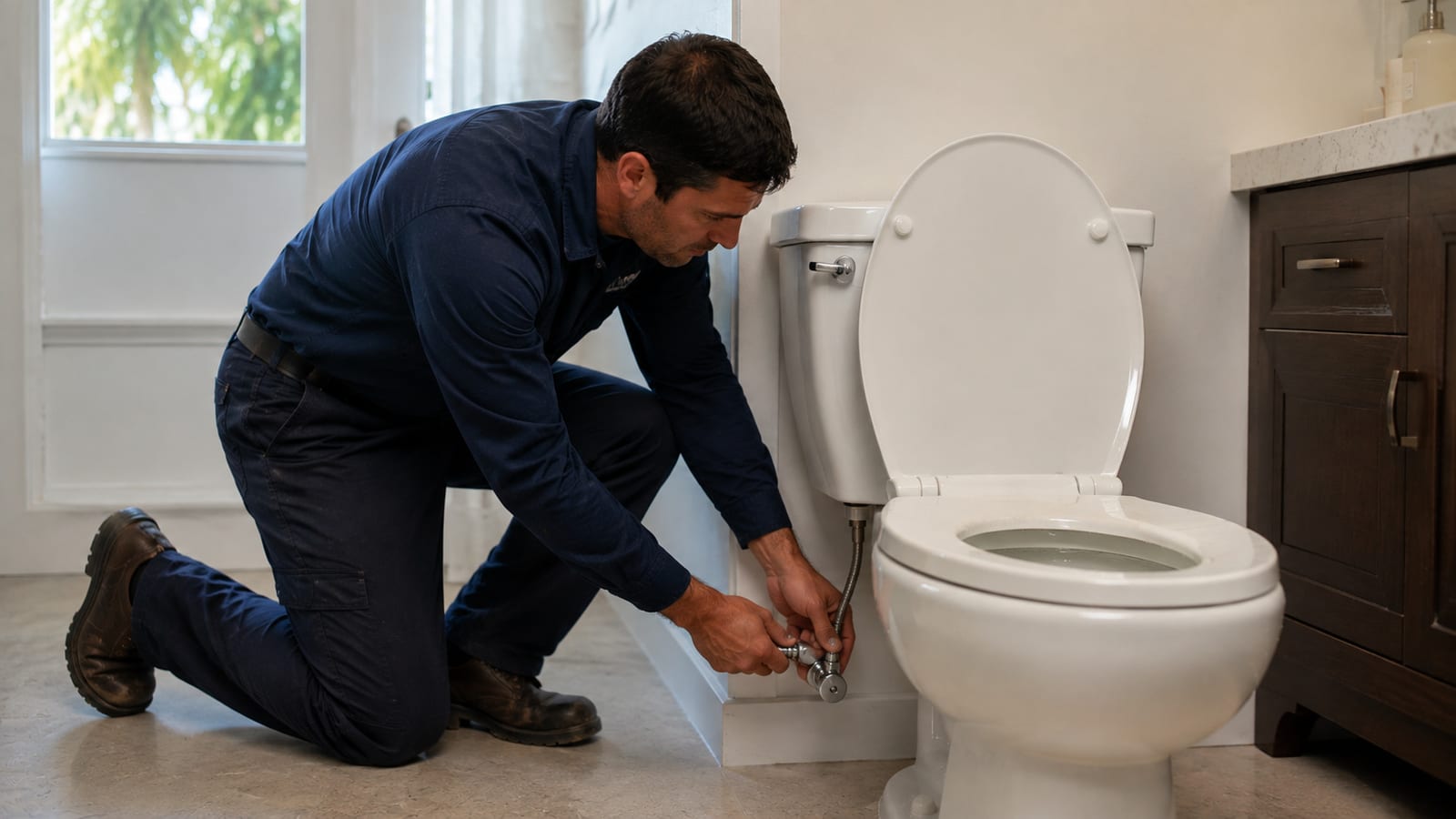 Toilet overflowing emergency in an Orlando home